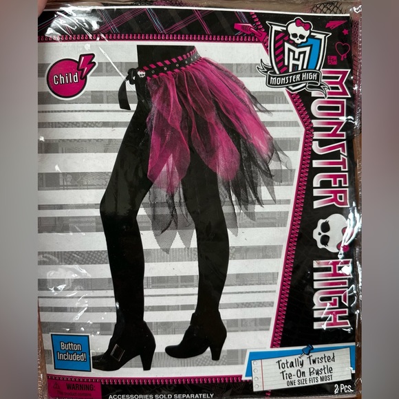 Monster High Totally Twisted Tie On Bustle Tutu Childs One Size New - Picture 1 of 5